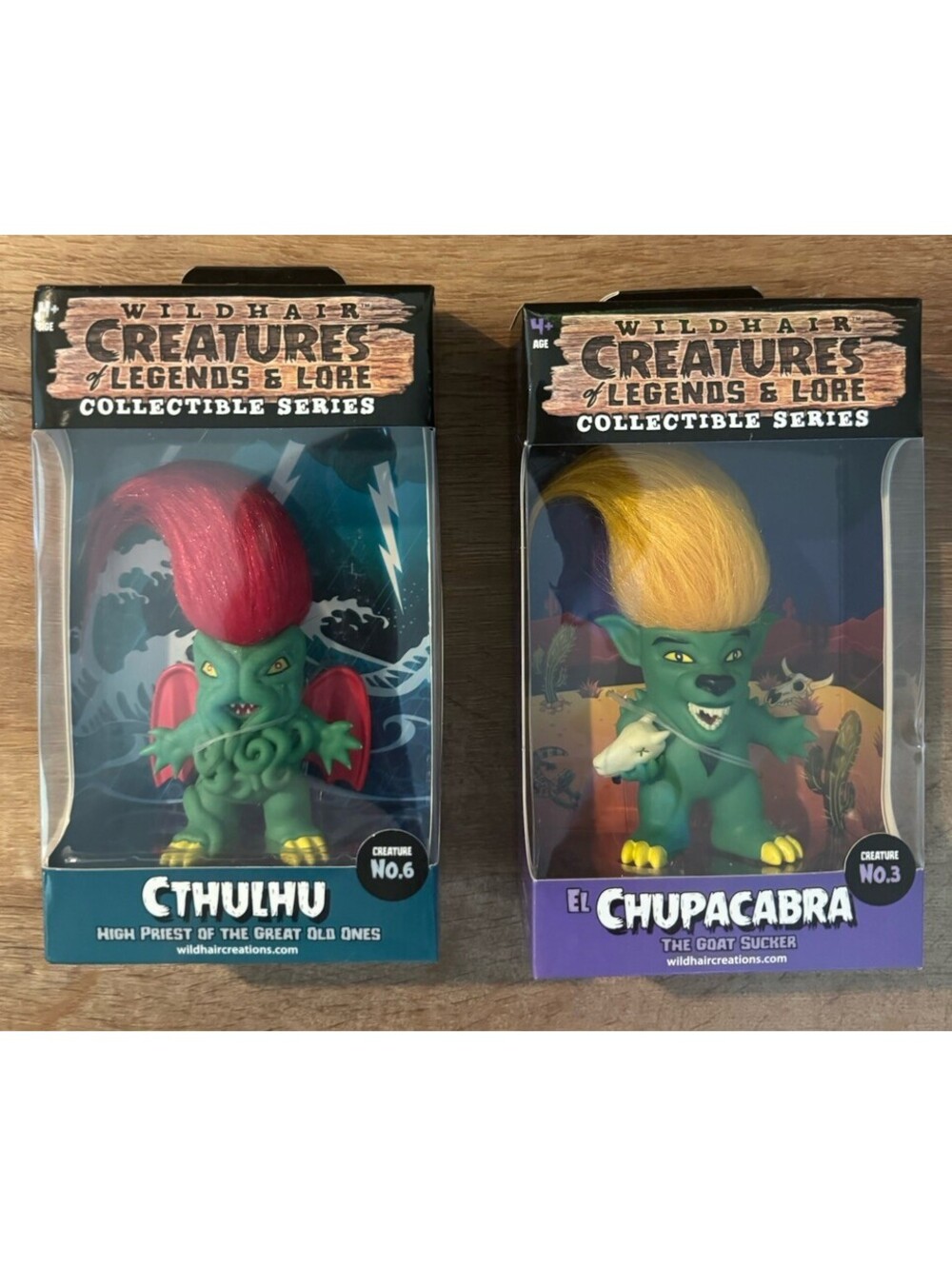 Wild Hair Creatures Legends & Lore Cthulhu Chupacabra Figures Lot 2 NEW 2018